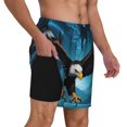 thumbnail image 2 of Fuzoiu Night Sky Forest Bald Eagle Print Men's Swim Shorts,Quick-Dry Double-Layer Swim Trunks,Board Trunks,Beach Shorts Swimwear Bathing Suits-Small, 2 of 6