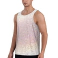 thumbnail image 2 of Gukieu Glitter Light Pearl Print Men's Quick Dry Fitness Vest, Round Neck Sleeveless Fitness Bodybuilding Top-Medium, 2 of 7