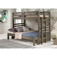thumbnail image 2 of My Bed Now Everest Twin-over-Full Solid Wood Bunk Bed with Ladder in Slate Brown, 2 of 5