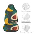 thumbnail image 4 of Picia Banana And Avocado Print Waterproof Sweating Car Seat Cover for Post Gym Workout, Running, Beach and Hiking, Universal Fit Anti-Slip Bucket Seat Protector, 4 of 5