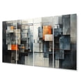 thumbnail image 2 of Designart "Urban Geometry Hardedge Art wall art I" Modern Metal Wall Decor Set, 2 of 5