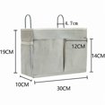 thumbnail image 2 of Bed pocket, Triomphe 2 Pieces Hanging Bedside Bed Basket, Waterproof Canvas Bed Shelf Organizer, Hanging Bedside Bed Storage Bag, for Books, Phone, Ma, 2 of 5