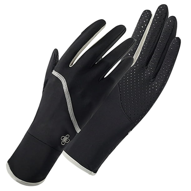 Sunblock Gloves, Breathable Elastic Soft Summer UV Protection Gloves  Prevent Slip For Riding For Driving Black 