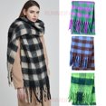 thumbnail image 2 of Bufanda de cachemira de lujo para mujer, chal a cuadros, cálido, bandana, pashmina, borla larga, manta gruesa, novedad de 2022, 2 of 5