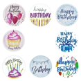 thumbnail image 2 of Watercolor Happy Birthday Stickers Roll - 2 Rolls, 500 Pieces (1.5 Inches), 2 of 5