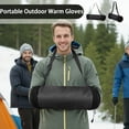 thumbnail image 2 of Langgg Polyester Stay Warm With Adjustable Drawstring Hand Warmer Pouch Winter Essential Durable Polyester Blend Not Bulky balck 39*21*2.5cm, 2 of 5
