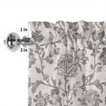 thumbnail image 4 of Farmhouse Grey Rod Pocket Curtain Valance, Vintage Flower Leaf Botanical Plant Farmhouse Window Valance for Living Room, Bedroom, Kitchen 54"W x 18"L, 4 of 9