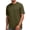 Army Green, variant on Men Short Sleeve T-shirt Crewneck Summer Tee Shirt Gray Casual Loose Plain Basic Tops L