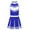 Blue&White, variant on Kids Girls Cheer leader Costume Cheerleading Uniform Outfit Shell Tank Top with Pleated Blue&White 6