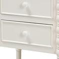 thumbnail image 6 of Baxton Studio Malinda Classic White Wood 3-Drawer End Table with Spindle Legs, 6 of 11