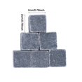 thumbnail image 3 of LYINGF Set of 6 Reusable Chilling Stones, Ice Cubes for Chilling Drinks, Non-Melting Frozen Rocks for Scotch, Bourbon, or Wine, Square Tartar Chilling Stones in a Gift Box, 3 of 9