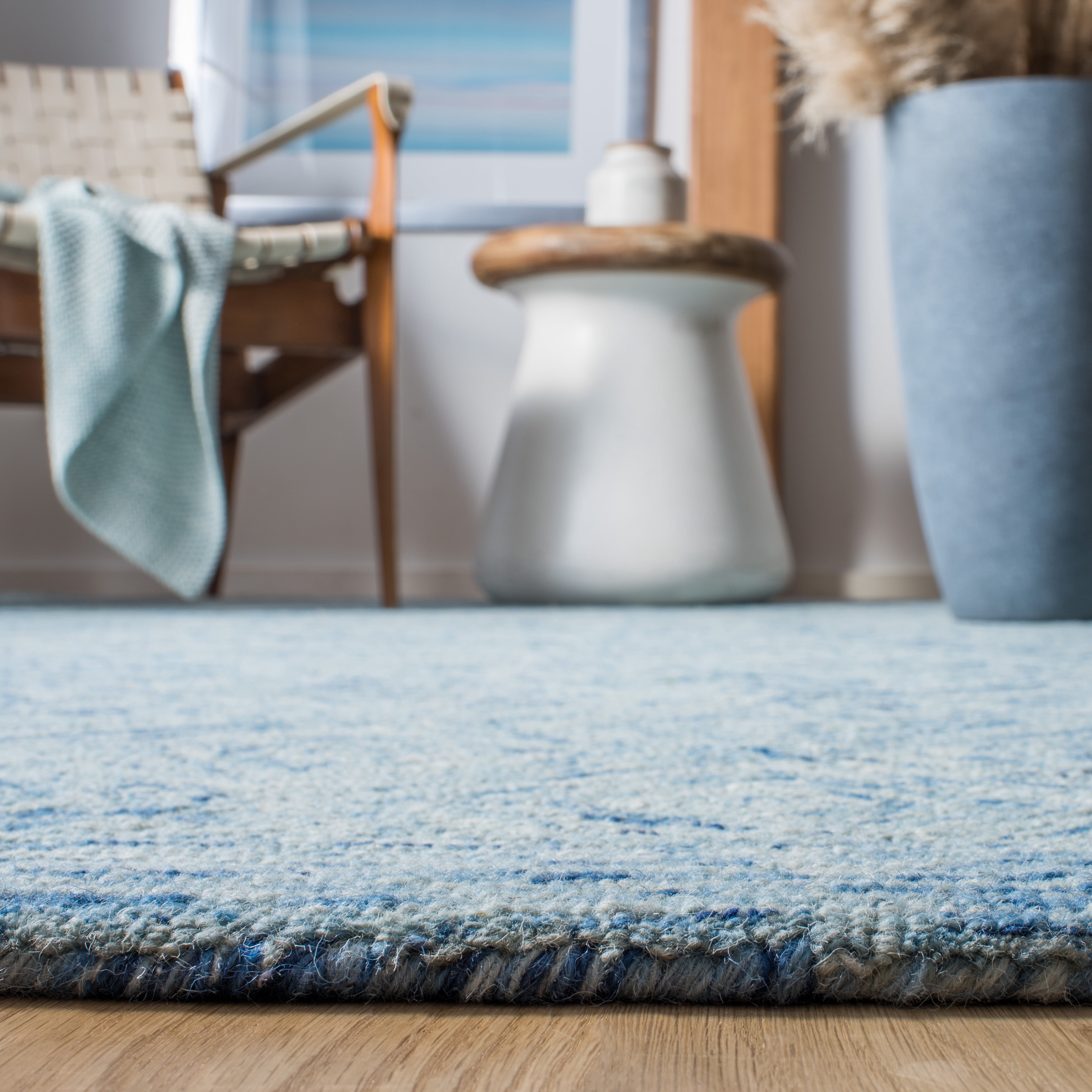 Safavieh Ikat Emerson Geometric Wool Area Rug, Blue, 6' x 9'