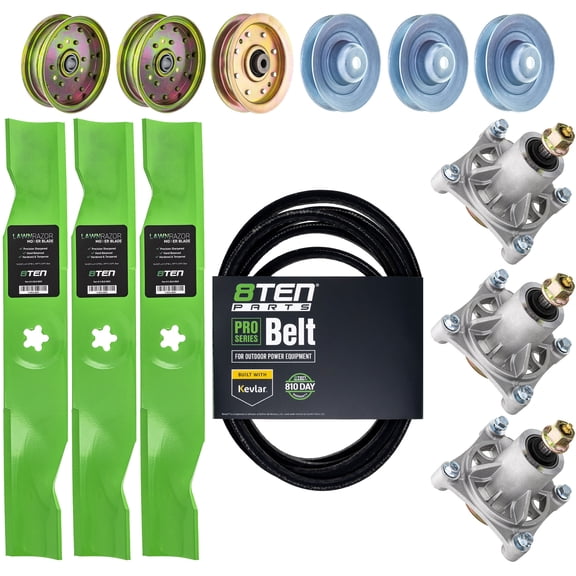 8TEN Blade Spindle Belt Pulley Idler Kit for Husqvarna 539107709 48-inch MK1009880