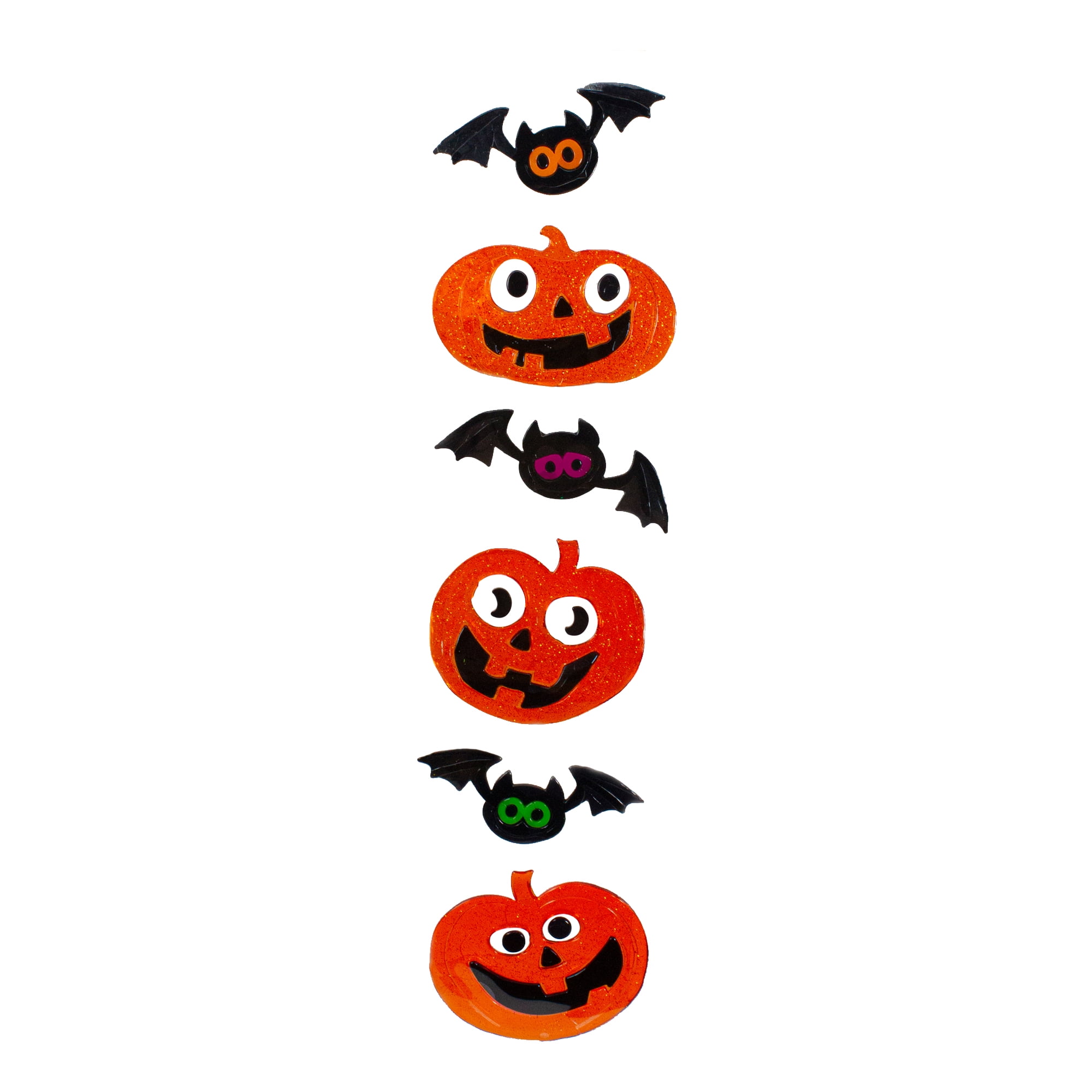 Halloween Gel Window Cling Stickers 16 Count ~ HAPPY HALLOWEEN Bats w 