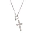 thumbnail image 2 of Delight Jewelry Silvertone Mini May - Green Crystal Heart I Have Plans for You Engraved Cross Zoey Necklace, 28", 2 of 4