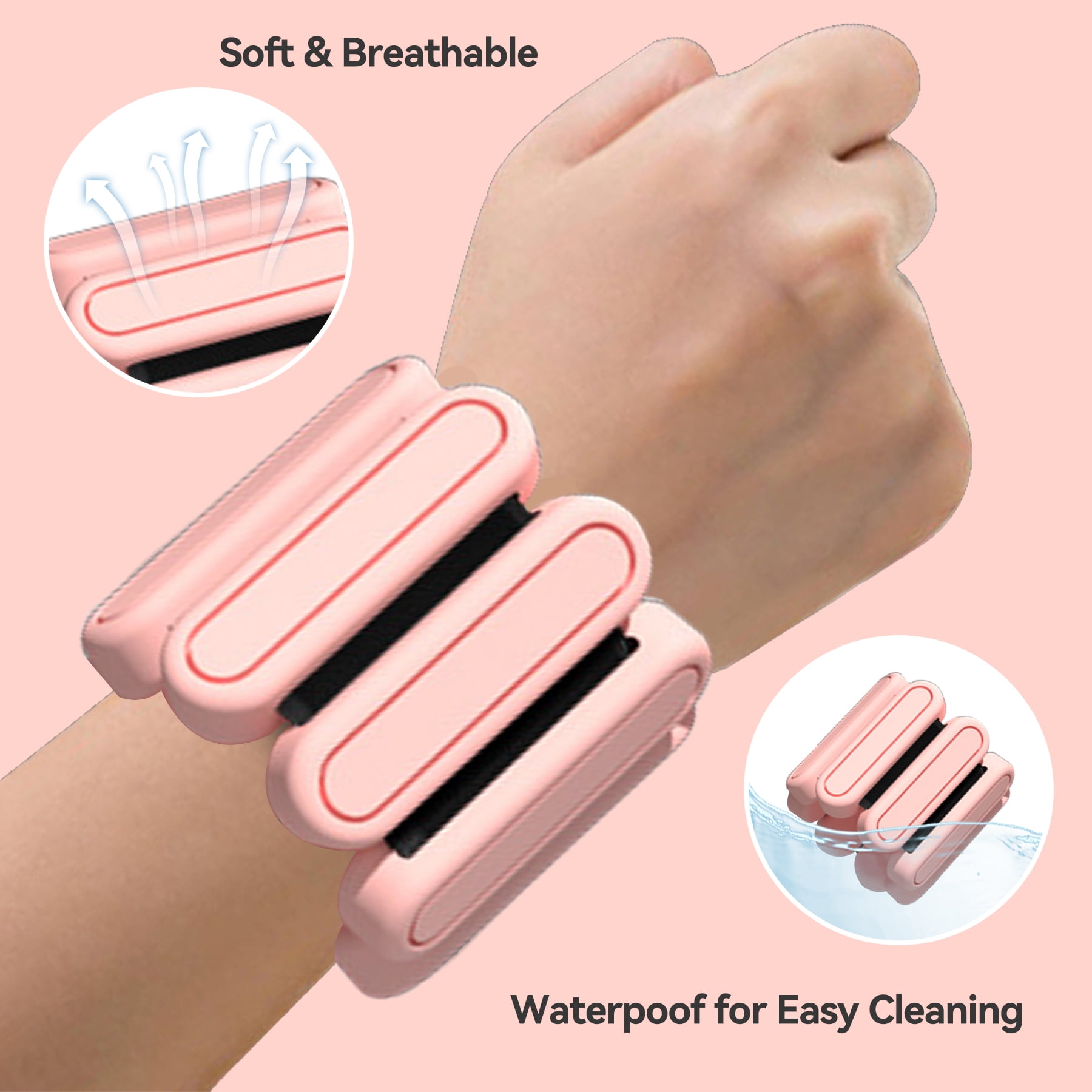 Egoelife Wrist Ankle Weights for Men Women 1 lbs Adjustable Silicone Weighted Bangles for Gym, Yoga, Pilates, Barre, Walking, Running, Strength Training, Arm & Leg Workout Weighted Bracelet