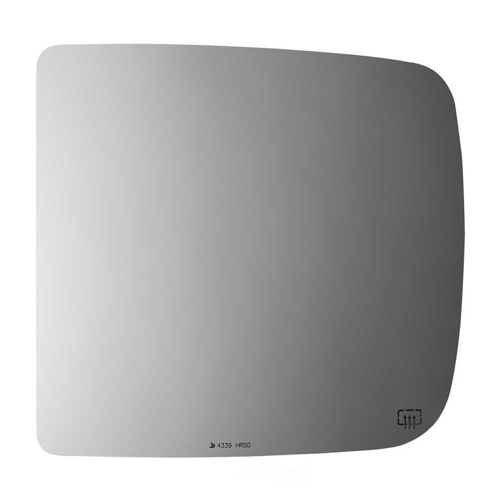 Burco Side View Mirror Replacement Glass with Motor Mount Plate - Clear Glass - 4339HRSG
