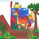 thumbnail image 2 of Libro de dibujos animados favorito para niños con tela de cola en 3D, libro de tela hecho, granja Feliz Sencillez, 2 of 5