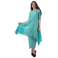 thumbnail image 1 of Moomaya Asymmetric Kurti With Pant Set Women Printed Chanderi Partywear Clothing, 1 of 6