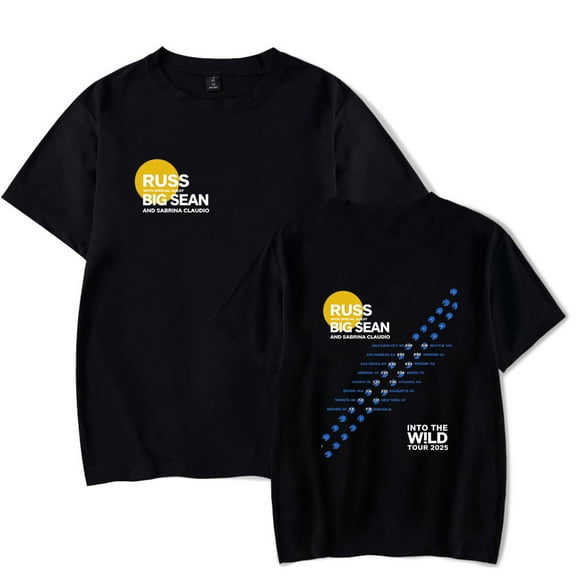 Russ Into The Wild Tour 2025 T-Shirt Merch For Women/Men Unisex Tee Summer Short Sleeve Tshirt Streetwear