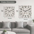 thumbnail image 5 of Brown Flower Wooden Wall Clock Silent Non Ticking, Vintage Farmhouse Boho Leaf Spring Plant Square Wall Clocks Battery Operated, Decor Clock for Home Office, Living Room, Kitchen, 10 Inch, 5 of 9