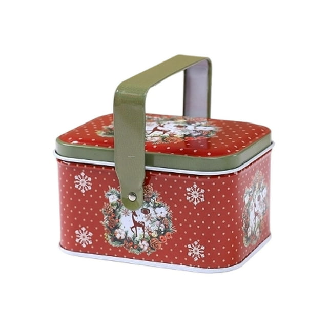 TIELUTT For Holiday Candy Cookies Storage Decorative Container with Home Organization and Storage Must Haves Small Food Containers Glassware Storage Kitchen Set Big Containers with Lids for Storage