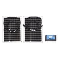 thumbnail image 1 of Kit De Panel Solar De 2 Uds, Panel De Carga Solar De Silicio Monocristalino De 50 W Con Controlador De 10 A Para Coche, Yate, RV, 1 of 7