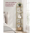 thumbnail image 3 of VASAGLE Estantería Esquinera de 5 Niveles, Librería, Estantería para Baño, Soporte para Plantas, Vidrio Templado, Moderno, para Salón, Cocina, Dorado Metálico, 3 of 5