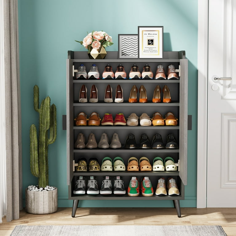 Tribesigns 7-Tier Shoe Storage Cabinet with Doors & Adjustable Shelves