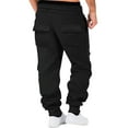 thumbnail image 3 of Up to 65% Off! Fmbrln Mens Cargo Pants Summer Casual Drawstring Elastic Waist Multipockets Sweatpants Comfy Running Athletic Pants, 3 of 4