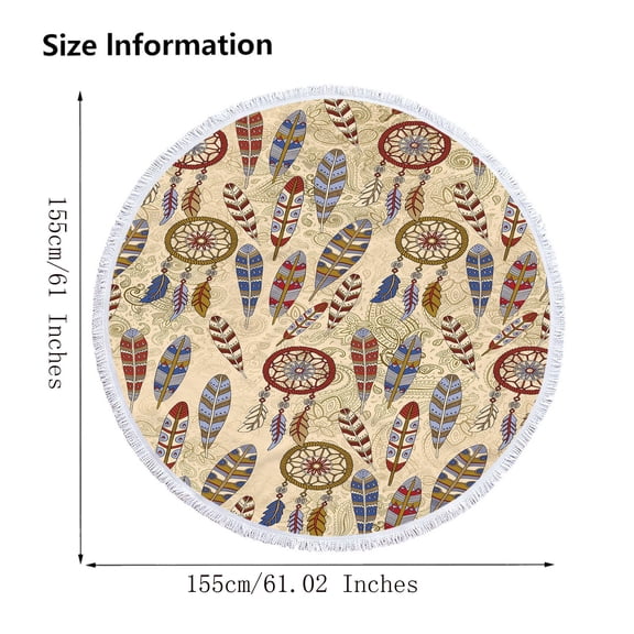 EUDIDV Towel - Quick Dry Round Printed Microfiber Beach Towel Super Lightweight Colorful Bath Towel Sandproof Beach Blanket Beach Mat Multi-Purpose Towel For Travel Swimming Pool Beach Towel