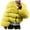 Yellow-05, variant on HTNBO Women Fluffy Faux Fur Coat Cropped Jacket Puffer Jacket Zip Up Winter Warm Fuzzy Teddy Jacket