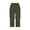Army Green, variant on Women's 7/8 High Waisted Stretch Capris with Pockets Khaki S