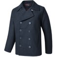 thumbnail image 2 of Alpine Swiss Mason Mens Wool Blend Pea Coat Jacket Double Breasted Dress Coat, 2 of 7