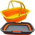thumbnail image 2 of SAMMART Set of 2 Collapsible Tub with Handle 9.2L (2.37Gallon) - Portable Outdoor Picnic Basket/Crate - Foldable Basin for Washing Dishes,Camping,Hiking, 2 of 7