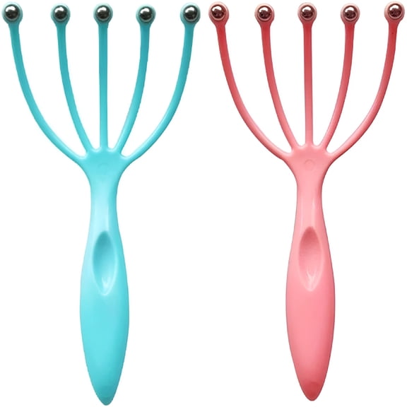 RAGUPEL 2026 New 2 Pack Hand Held Scalp Massager Five Finger Ball Roller Comb Head Spa Scalp Brush Hair Care Massage Comb