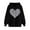 Black, variant on WREESH Hoodies for Women Graphic Valentine's Day Drawstring Sweatshirts with Long Sleeve Pullover for Cozy Style Black