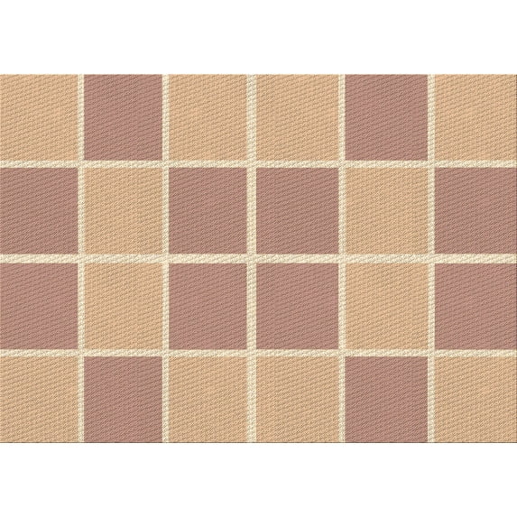 Ahgly Company Machine Washable Indoor Rectangle Transitional Sunrise Orange Area Rugs, 7' x 10'