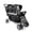 Black, variant on Foundations Compass Trio Triple Stroller, 3-Seat Tandem with Canopies and Reclining Seats, Red