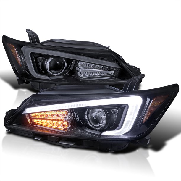 SpecD Tuning Glossy Black Housing Smoke Lens Projector Headlights W