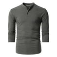 thumbnail image 2 of H2H Mens Casual Slim Fit 3/4 Sleeve Henley Jersey Shirts (CMTTS0205), 2 of 6