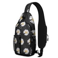 thumbnail image 1 of Spring Daisy Print Sling Bag, Lightweight Durable Crossbody Backpack with Adjustable Strap and Multiple Compartments, Fashionable Boho Vintage Floral Design for Students and Office Use, 1 of 6