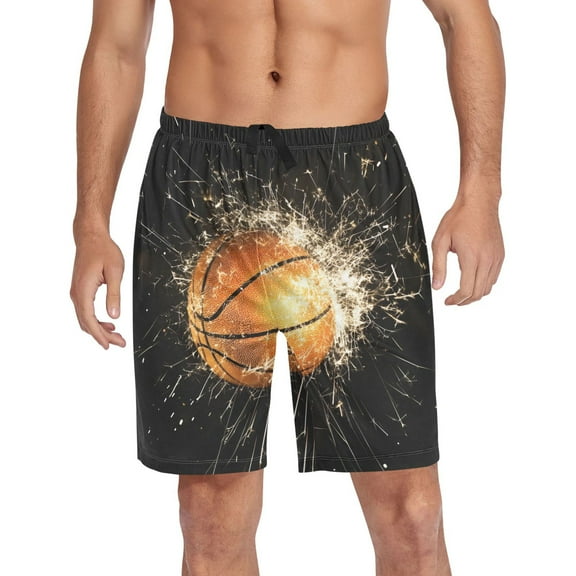 joogoo Mens Swim Trunks Basketball Beach Shorts Drawstring Elastic Waist Swimwear Bathing Suits L