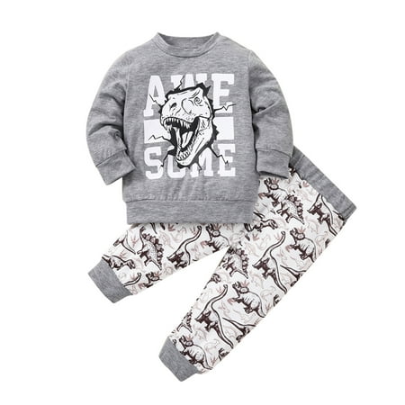 

KI-8jcuD Toddlers Clothing Boys Toddler Boys Long Sleeve Cartoon Dinosaur T Shirt Tops Sweater Pants Outfits Dinosaur 3 Piece Set Winter Outfits For Boys 4T Baby Boy 6 Months Outfits For Baby Kids S