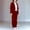 R182-Wine, variant on RMGVDSD Girls 2 Piece Outfits Button Front Long Sleeve Blazer Jacket And Pants Suit Solid Color Shawl Collar Formal Blazers Pants Sets School Athletic Outfit