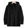 thumbnail image 3 of Gytharion Corduroy Sweatshirts for Men Lightweight Casual Long Sleeve Drawstring Hoodies Fall Loose Comfy Button Down Hooded Jackets, 3 of 8