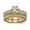 Gold, variant on Black Gold Plated Red 1CT CZ Women Wedding Ring Sets Engagement Ring for Woman