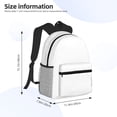 thumbnail image 4 of Gaeub White School Backpack Waterproof Bookbag for Men Women College High School Bags, 4 of 8