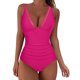 thumbnail image 1 of Gibobby Trajes de Baño Mujer Completos Traje de baño de 1 pieza para mujer, traje de baño de malla sexy, traje de baño de talle con realce, traje de baño(Rosa caliente,XL), 1 of 5