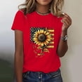 thumbnail image 2 of WZXFASHION T-shirt à Manches Courtes pour Femmes, Imprimé Drapeau National 2D de Station, Ample, Décontracté, Sport, Rabais de 50 % Liquidation T-shirt à Manches Courtes pour Femmes, 2 of 9